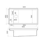 Omoikiri Kinaru Pro 86-U/I